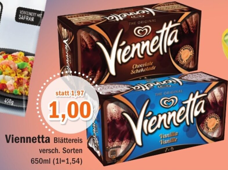 Viennetta Blättereis 650ml Angebot bei Aktiv Irma