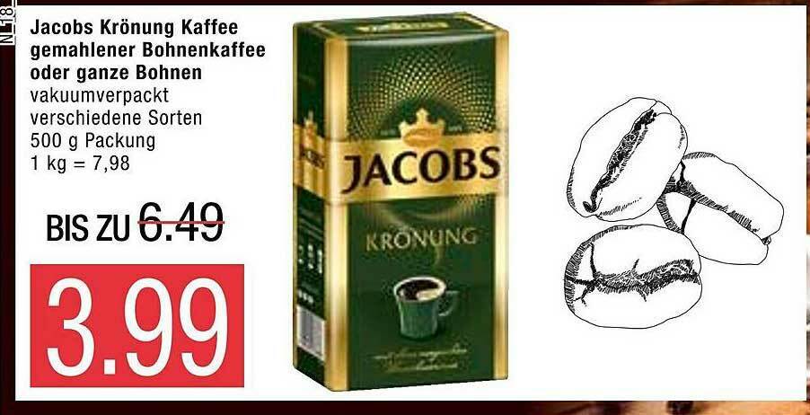 Jacobs Kr Nung Kaffee Gemahlener Bohnenkaffee Oder Ganze Bohnen Angebot