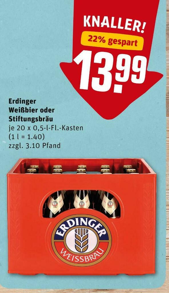 Erdinger Wei Bier Oder Stiftungsbr U Angebot Bei Rewe