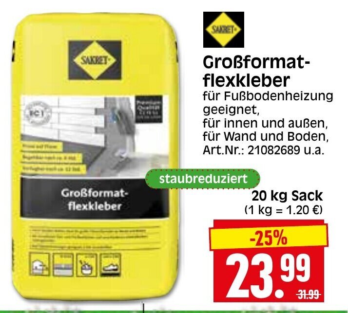 Gro Format Flexkleber Kg Angebot Bei Herkules Baumarkt