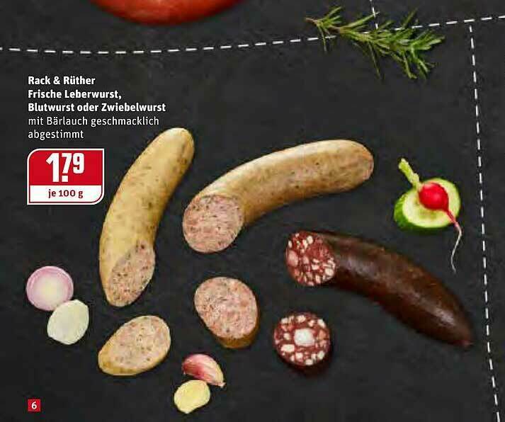 Rack R Ther Frische Leberwurst Blutwurst Oder Zwiebelwurst Angebot