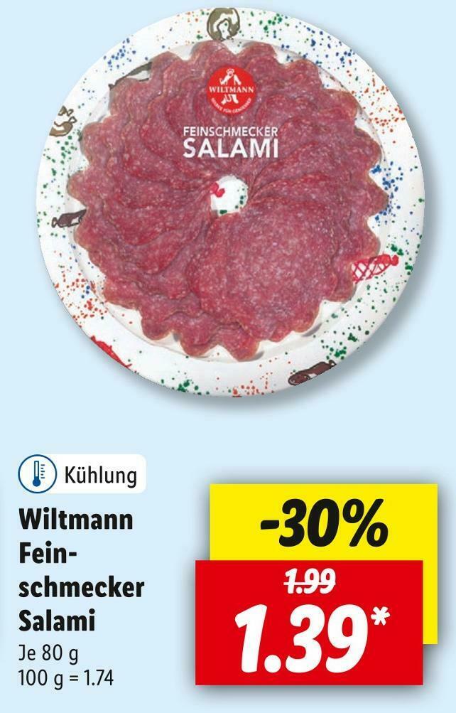 Wiltmann Feinschmecker Salami Angebot Bei Lidl