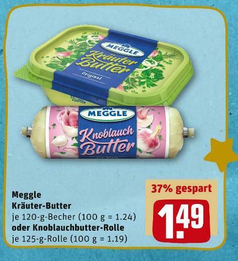 Meggle Kr Uter Butter Oder Knoblauchbutter Rolle Angebot Bei Rewe