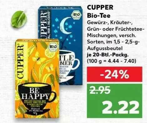 Cupper Bio Tee Angebot Bei Kaufland