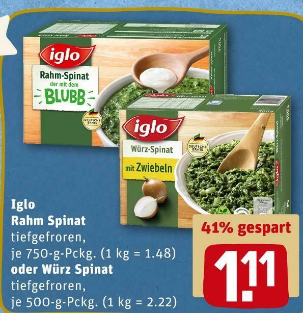 Iglo Rahm Spinat Oder W Rz Spinat Angebot Bei Rewe