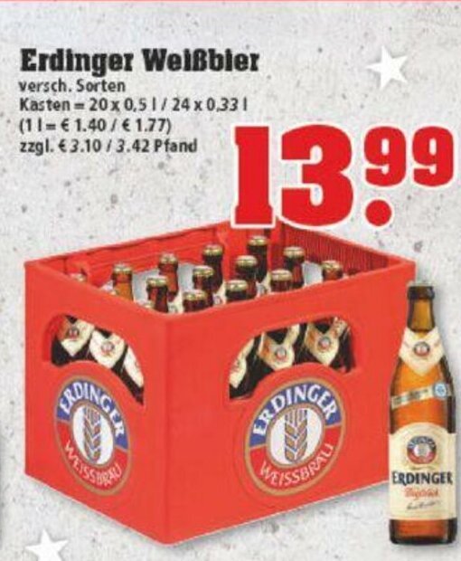 Erdinger Wei Bier Angebot Bei Trinkgut