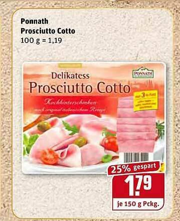 Ponnath Prosciutto Cotto Angebot Bei REWE