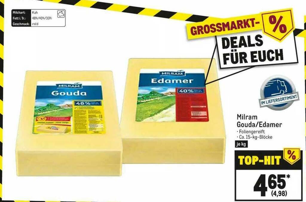 Milram Gouda Oder Edamer Angebot Bei Metro