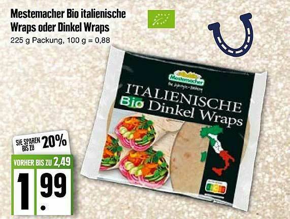 Mestemacher Bio Italienische Wraps Oder Dinkel Wraps Angebot Bei Edeka