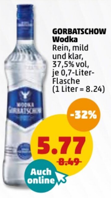 Gorbatschow Wodka 0 7L Angebot Bei PENNY