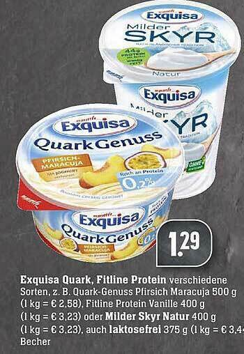 Exquisa Quark Fitline Protein Oder Milder Skyr Natur Oder Laktosefrei