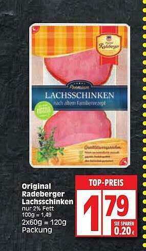 Original Radeberger Lachsschinken Angebot Bei Edeka