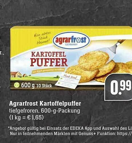 Agrarfrost Kartoffelpuffer Angebot Bei Edeka