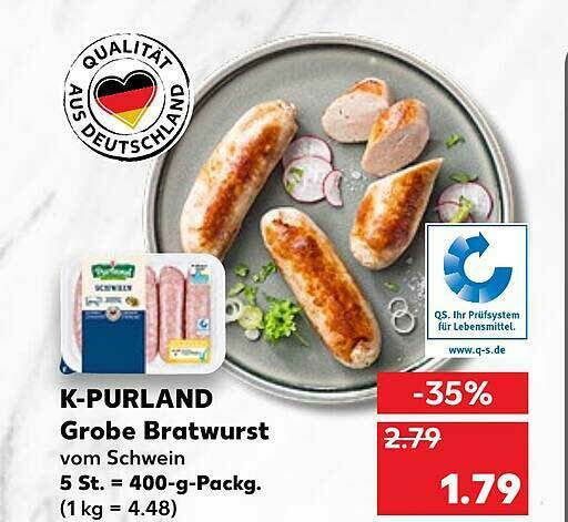 K Purland Grobe Bratwurst Angebot Bei Kaufland