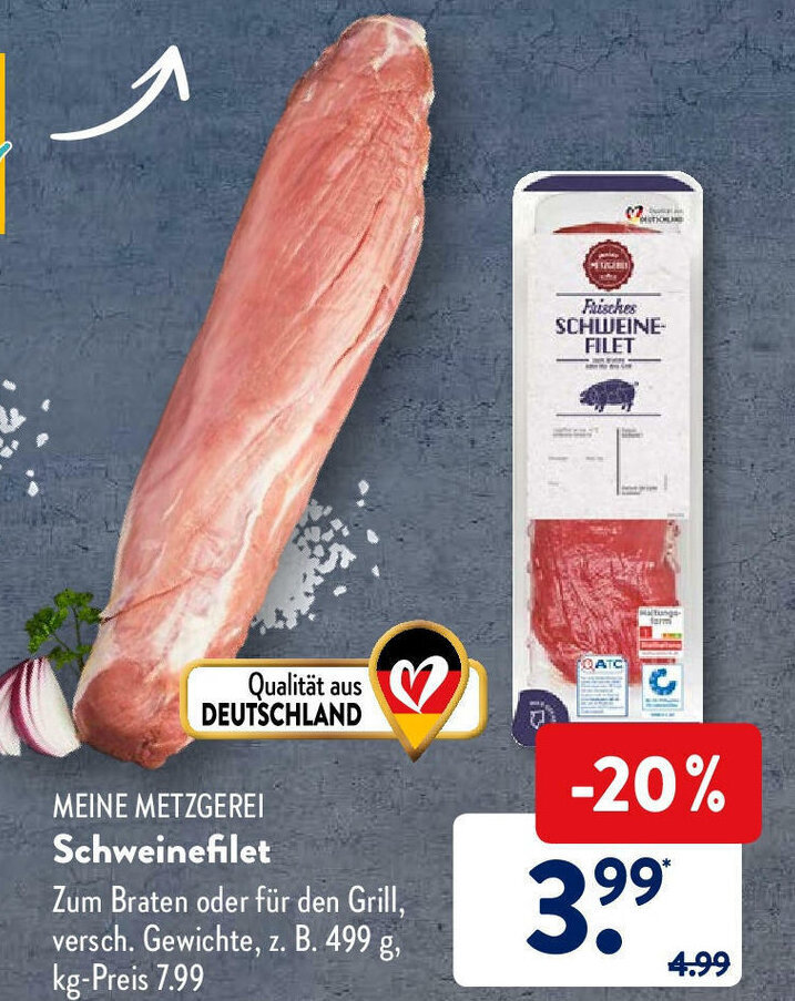 Meine Metzgerei Schweinefilet Z B G Angebot Bei Aldi S D