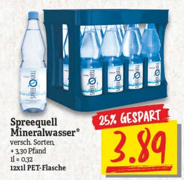 Spreequell Mineralwasser X L Pet Flasche Angebot Bei Np Discount