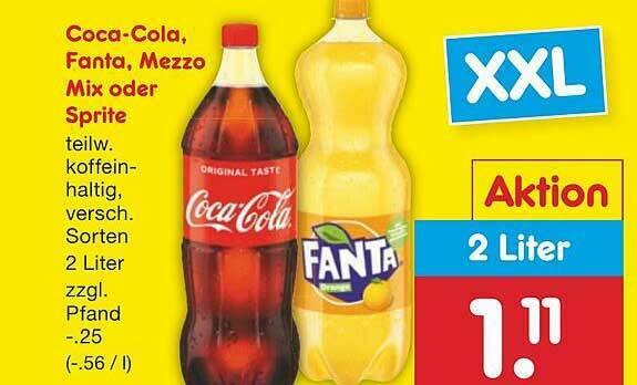 Coca Cola Fanta Sprite Oder Mezzo Mix Angebot Bei Netto Marken Discount