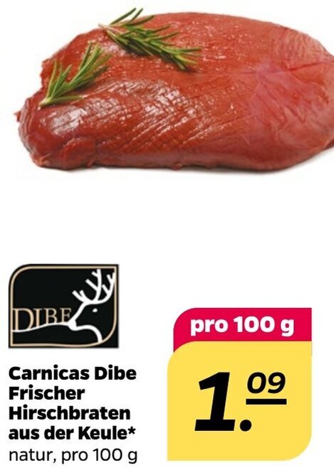 Carnicas Dibe Frischer Hirschbraten Aus Der Keule G Angebot Bei Netto