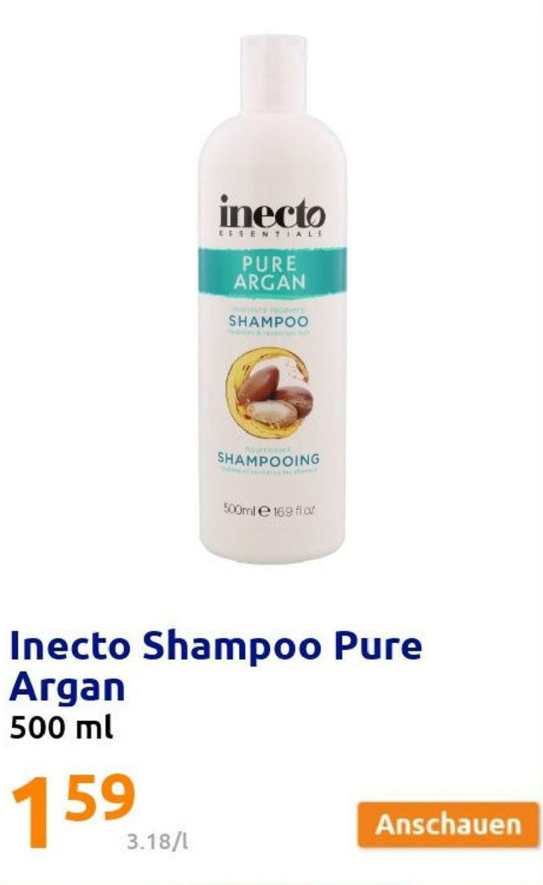 Inecto Shampoo Pure Argan Ml Angebot Bei Action