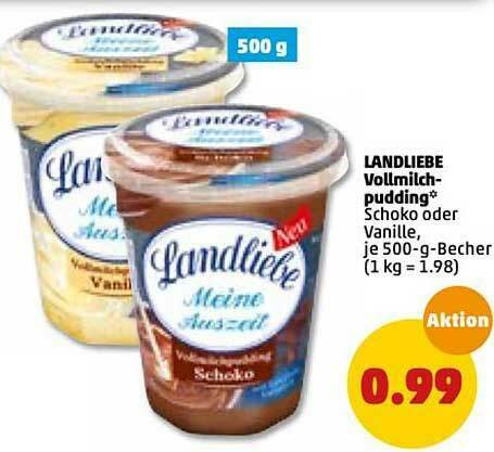 Landliebe Vollmilch Pudding Angebot Bei Penny