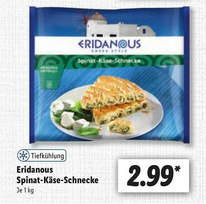 Eridanous Spinat käse schnecke Angebot bei Lidl