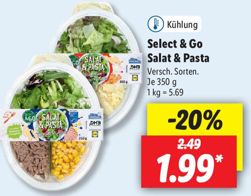 Select Go Salat Pasta 350g Angebot Bei Lidl