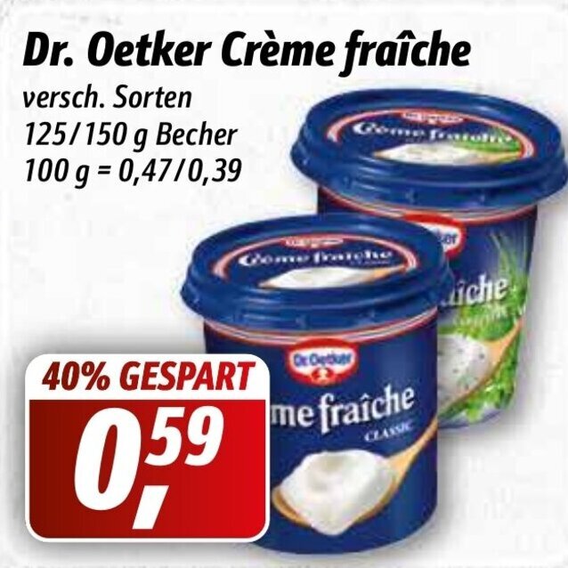 Dr Oetker Cr Me Fra Che G Becher Angebot Bei Simmel