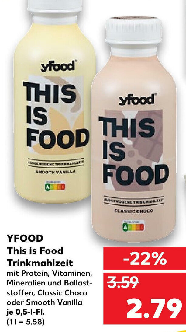 YFood This Is Food Trinkmahlzeit 0 5L Fl Angebot Bei Kaufland