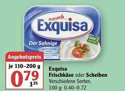 Exquisa Frischk Se Oder Scheiben Angebot Bei Globus