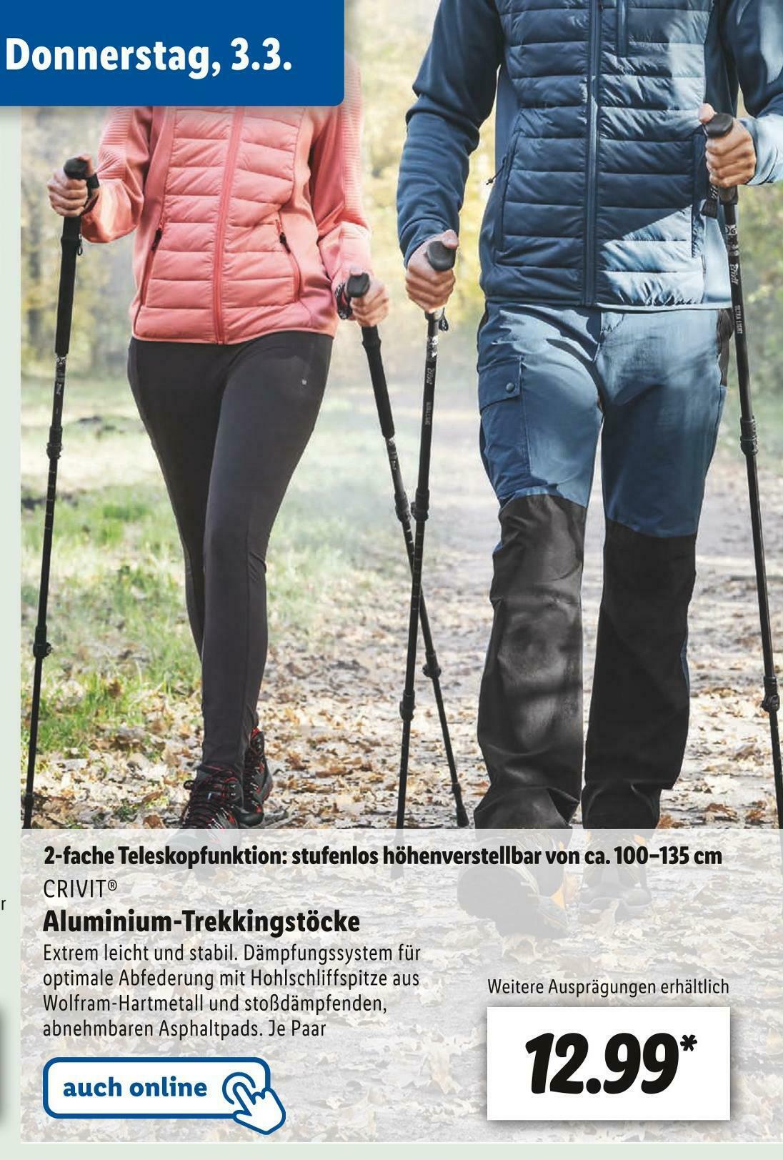 Crivit aluminium trekkingstöcke Angebot bei Lidl