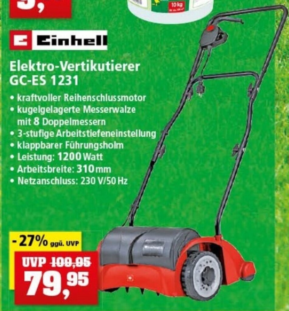 Einhell Elektro Vertikutierer GC EC 1231 Angebot Bei Thomas Philipps