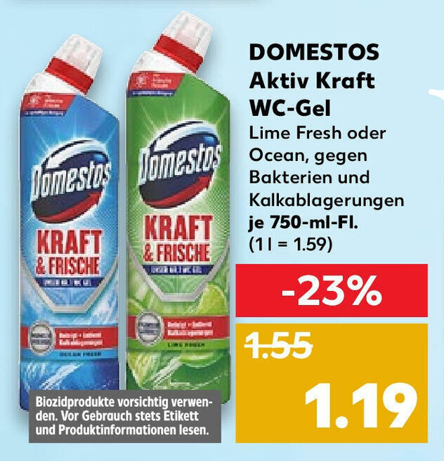 Domestos Aktiv Kraft Wc Gel Je Ml Fl Angebot Bei Kaufland