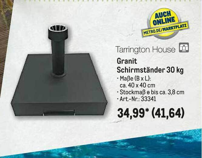 Tarrington House Granit Schirmständer 30 Kg Angebot bei METRO