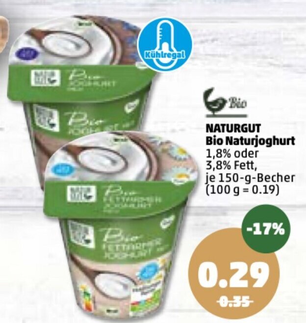 Naturgut Bio Naturjoghurt G Becher Angebot Bei Penny