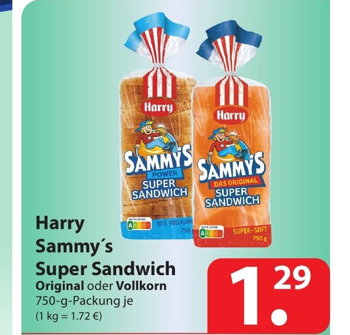 Harry Sammy S Super Sandwich Original Oder Vollkorn G Packung