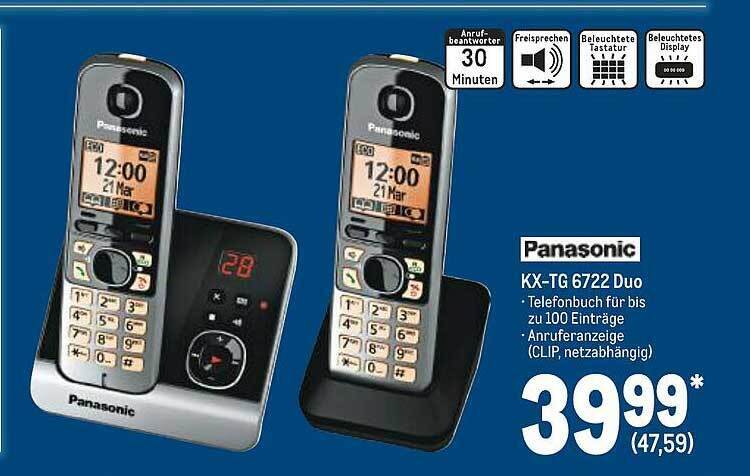 Panasonic Kx Tg Duo Angebot Bei Metro