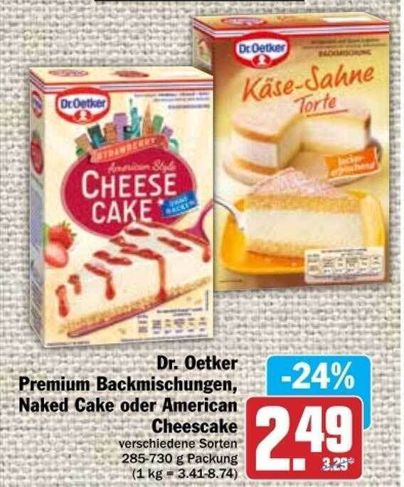 Dr Oetker Premium Backmischungen Naked Cake Oder American Cheescake