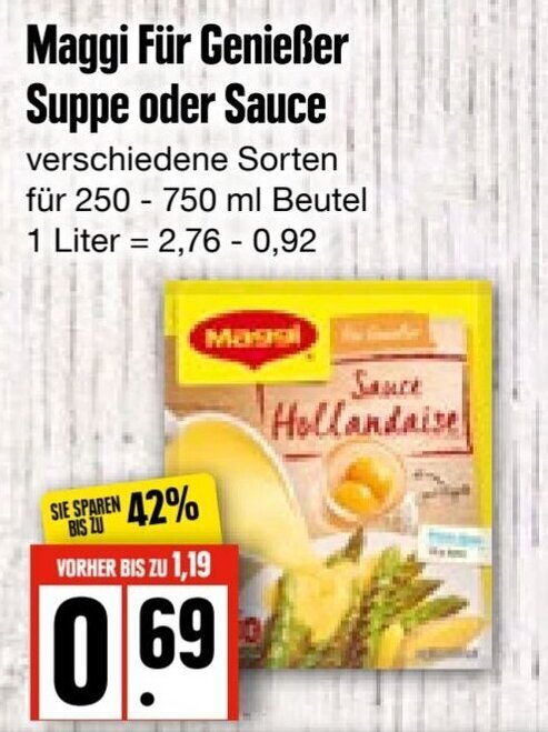 Maggi Für Genießer Suppe oder Sauce Angebot bei Edeka Frischemarkt