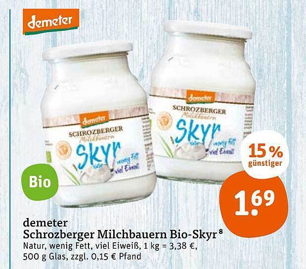 Demeter Schrozberger Milchbauern Bio Skyr Angebot Bei Tegut