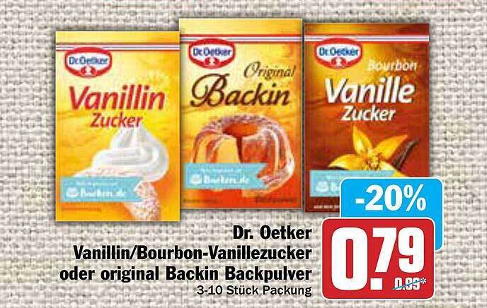 Dr Oetker Vanillin Oder Bourbon Vanillezucker Oder Original Backin