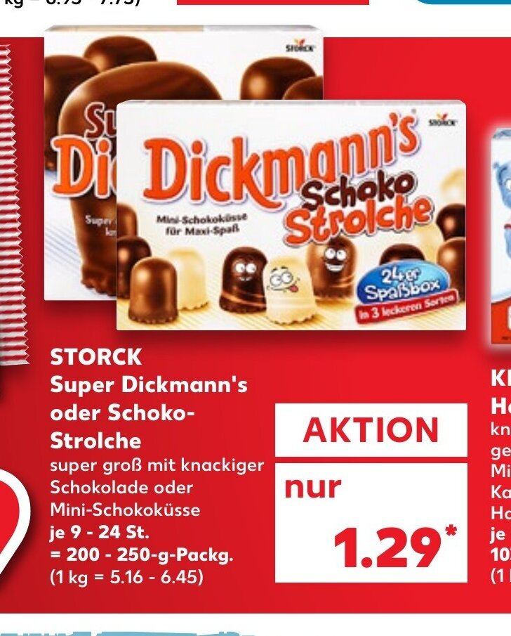 Stork Super Dickmann S Oder Schoko Strolche 200 250 G Angebot Bei