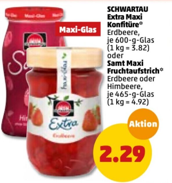 Schwartau Extra Maxi Konfit Re G Oder Samt Maxi Fruchtaufstrich