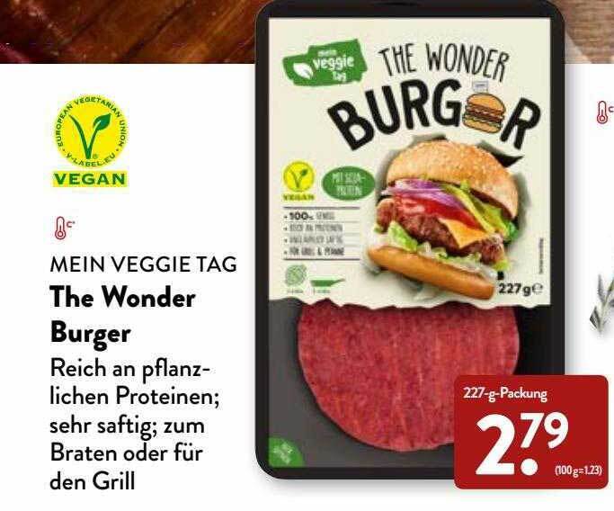 Mein Veggie Tag The Wonder Burger Angebot Bei Aldi Nord