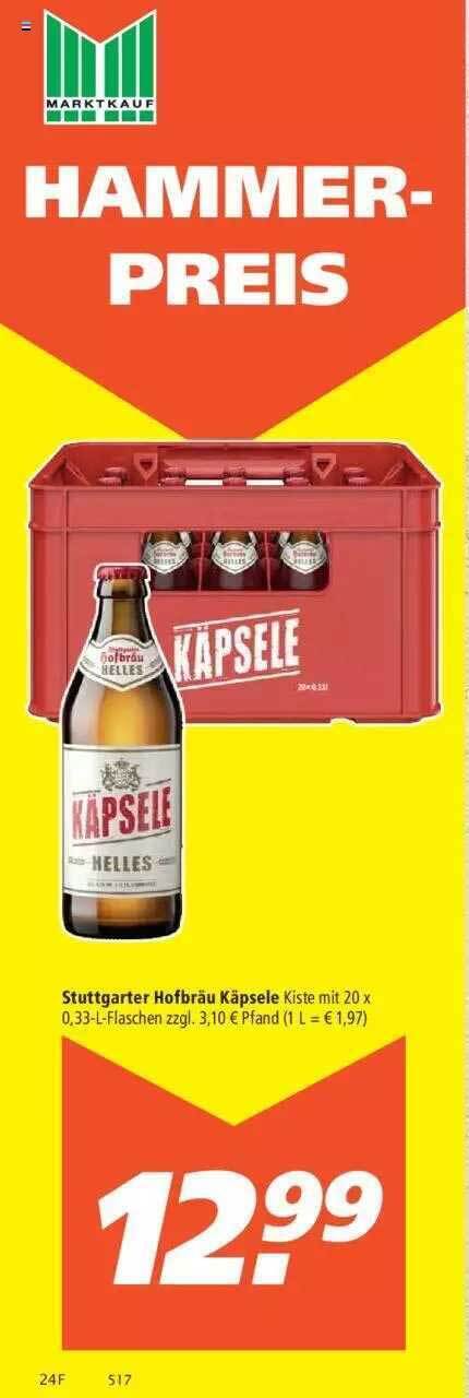 Stuttgarter Hofbräu Käpsele Angebot bei Marktkauf