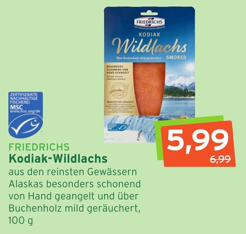 Friedrichs Kodiak Wildlachs 100g Angebot Bei Naturgut