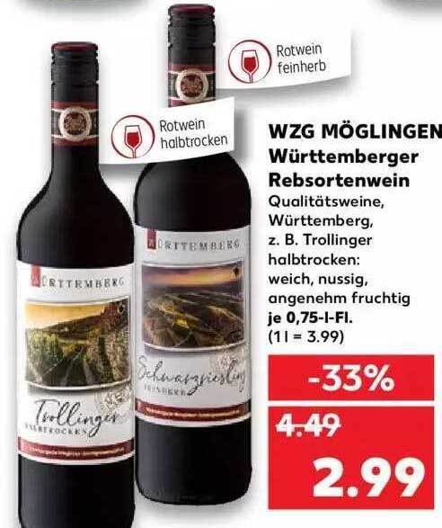 Wzg Möglingen Württemberger Rebsortenwein Angebot bei Kaufland