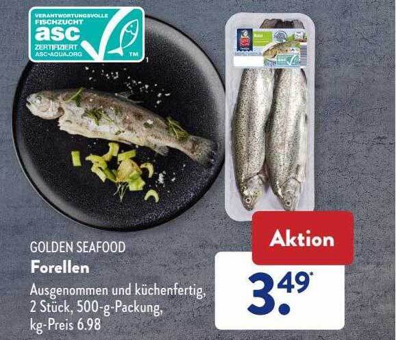 Golden Seafood Forellen Angebot Bei Aldi S D