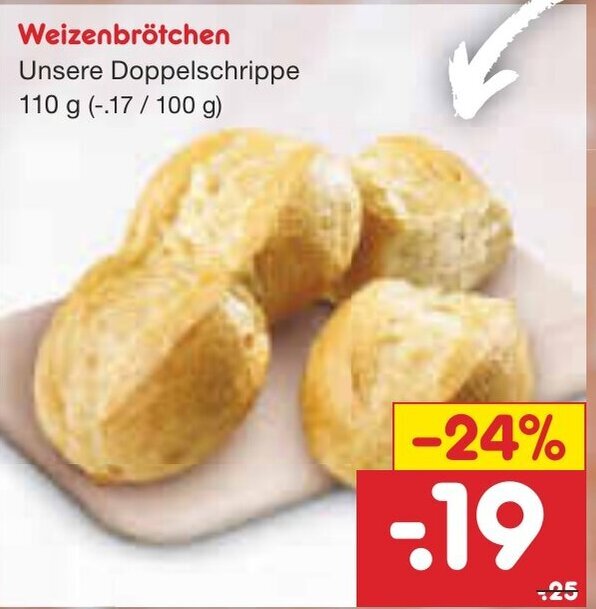 Weizenbrötchen 110 g Angebot bei Netto Marken Discount