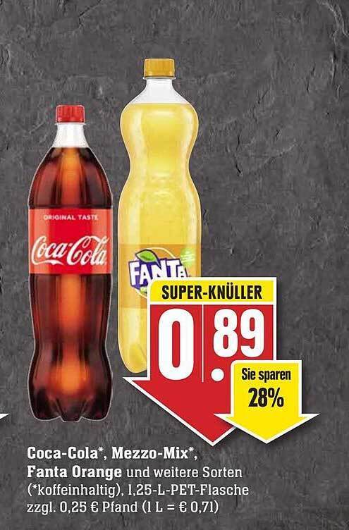 Coca Cola Mezzo Mix Fanta Orange Angebot Bei Edeka