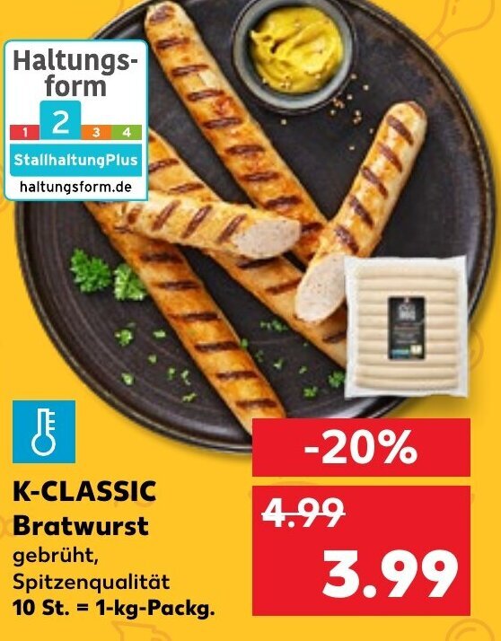 K Classic Bratwurst Kg Packung Angebot Bei Kaufland